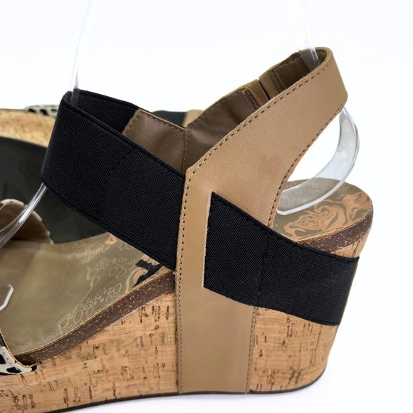 OTBT Bushnell Desert Leopard Wedge Platform Cork Sandals Size 10M NWOB - Picture 8 of 15